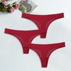 Ice Silk G-String for Women Sexy Seamless Thongs Panties Cotton Women Underwear Girls Ladies Bikini Briefs Lingerie 3 Pcs/set
