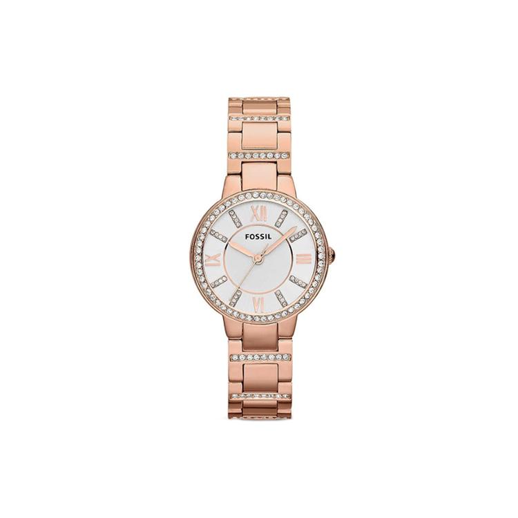 

FOSSIL Virginia Collection Wrist Watch Quartz Movement Stainless Steel Strap 30mm Silver Dial Women s Watch ES3284 Silver Dial