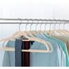 Custom Wholesale Non-slip Velvet Hanger for Clothes and Pants Plastic Hanger Household Organization, Clothing Store, 45cm, 10Pcs