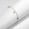 MODIAN 925 Sterling Silver Colorful Hearts Bracelet Rainbow Enamel Link Chain Party Fine Jewelry For Women Valentine's Day Gift