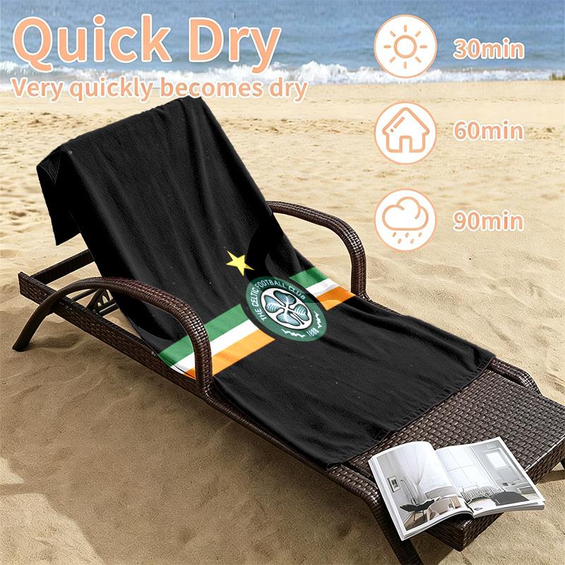 Celtic Football Club Beach towels also serve as bath towels summer essential a musthave for the outdoors the beach and the pool