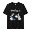 Twilight Movie Edward Cullen Graphic T Shirts Men's Fashion Cotton Short Sleeve T-shirt Unisex Retro Oversized Tshirt Streetwear