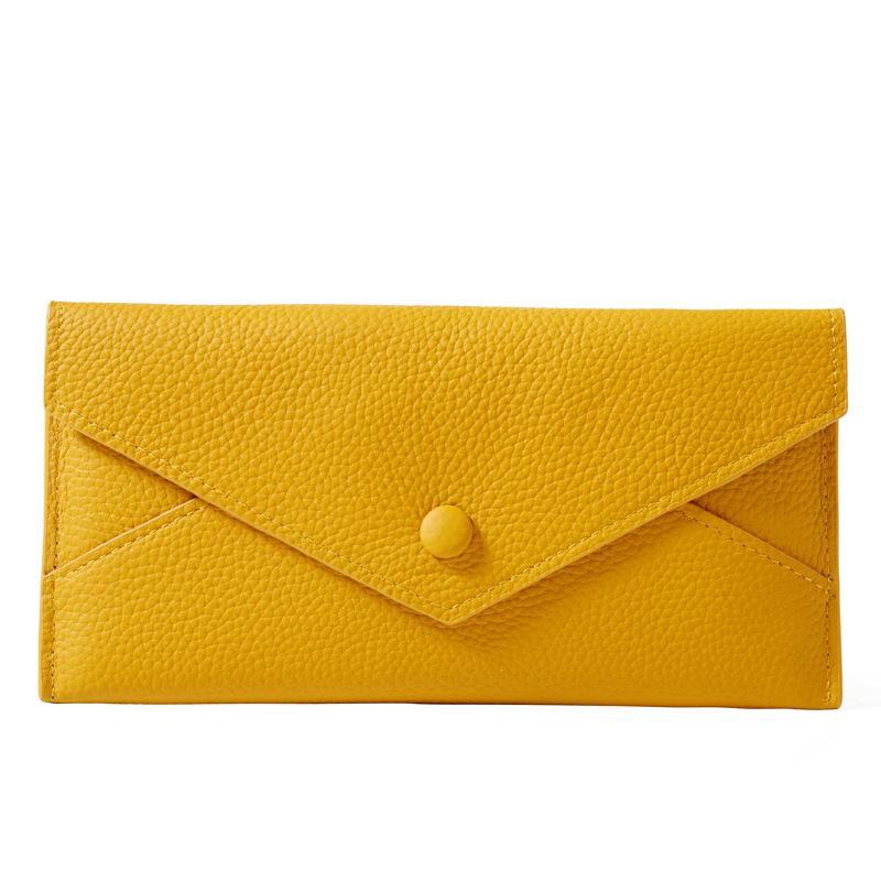Genuine Leather Women's Thin Envelope Clutch & Phone Holder
