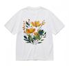 Men's Comfortable Breathable Comfy Classic T-Shirt Yellow Floral Graphic Tee