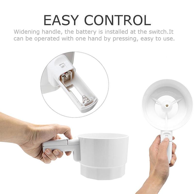 Electric Flour Sifter Bolt Plastic 5 Cup Battery Powered Automatic Handed Flour Sifter Icing Sugar Shaker Electric Baking Tools