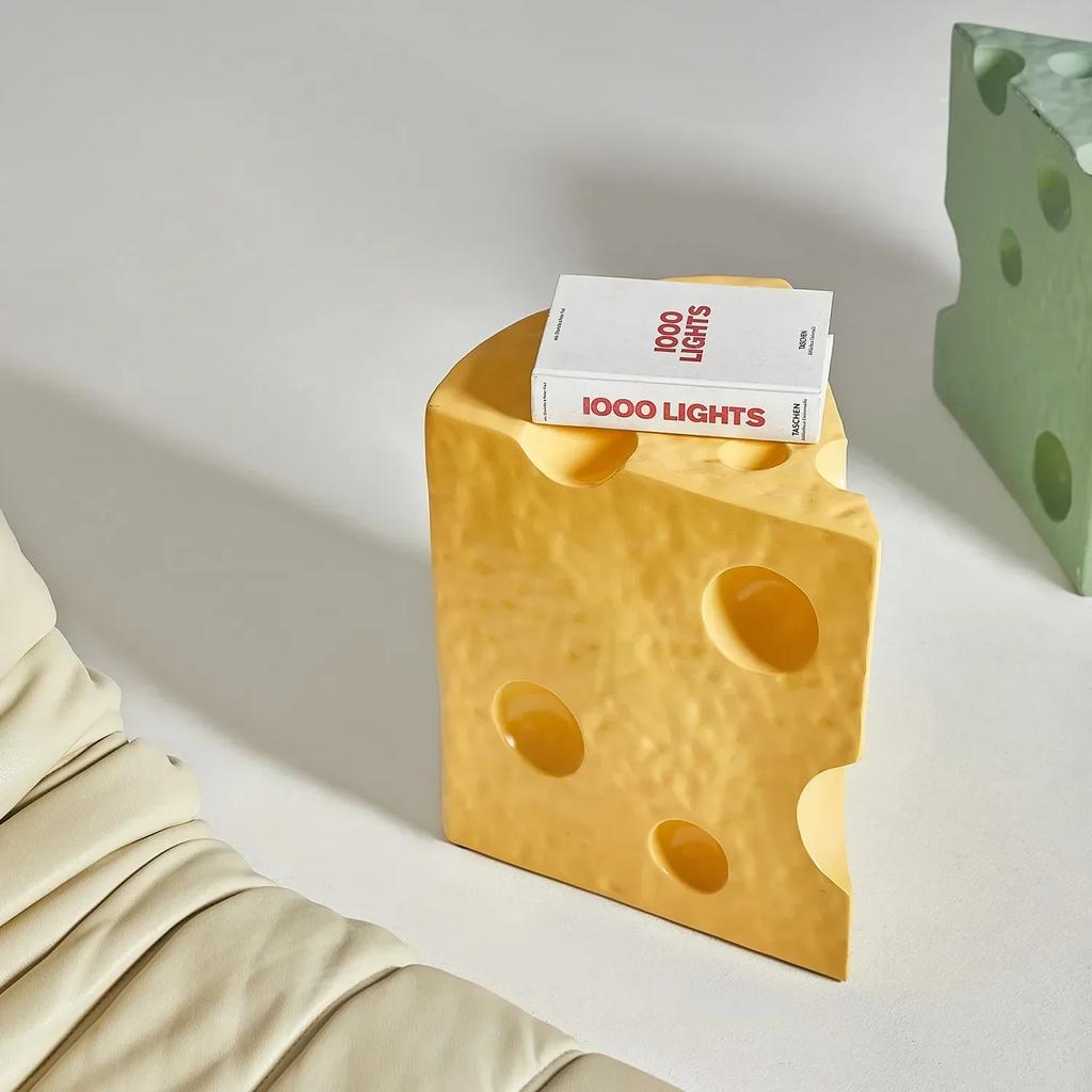 Creative Restaurant Cheese Design Small Dining Chair Sofa Footrest Stool Side Table Living Room Home Decor Furniture