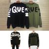 Alexander McQueen Europäischer Stil Langarm Jacquard Pullover mit Buchstaben