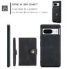 For Google Pixel 8 Case Vintage Leather Back Phone Cover 2-in-1 Detachable