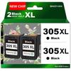 Ink Cartridges 305XL - Pack of 2 - Black - Compatible with HP Deskjet and Envy - Yield 650 Pages