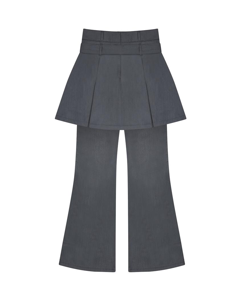 LARTIGENT L20 Pleats Skirt Pants(Gray)