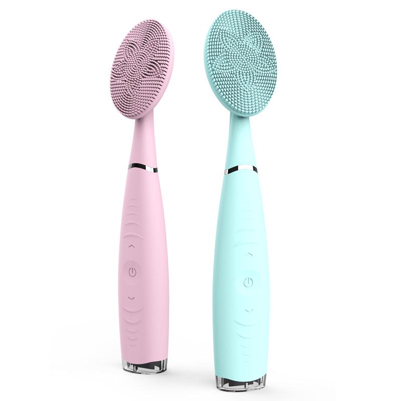 Handheld Electric Silicone Facial Cleansing Brush and Massager