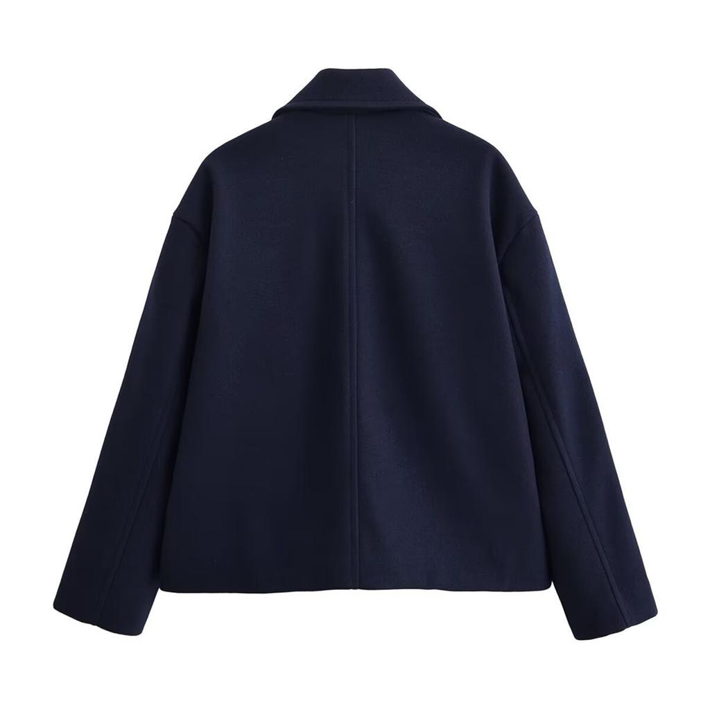 Dámská módní jednobarevná volná bunda s dlouhým rukávem