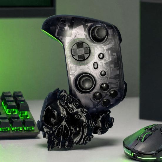 Gaming Controller Stand, 3D Printed Octopus Skull Controller Holder for Halloween Home Gaming Room Desk Decor, Gift for Gamers