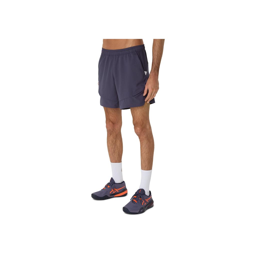 Asics Mens Tennis Sports Series Fashion Simple Lightweight Breathable Sports Shorts Men Shorts Dark-Blue 2041A333-505