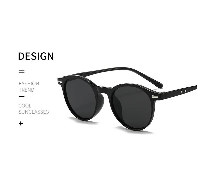 Neue Retro-Sonnenbrille Damen Mode Runde Kunststoffrahmen Sonnenbrille Herren Luxusmarke Designer Für Damen Sonnenbrillen UV400