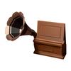 Stable Support Gramophone Style 2 Hole External Speaker Stand Easy Installation Vintaged Sound Desk Phone Stand