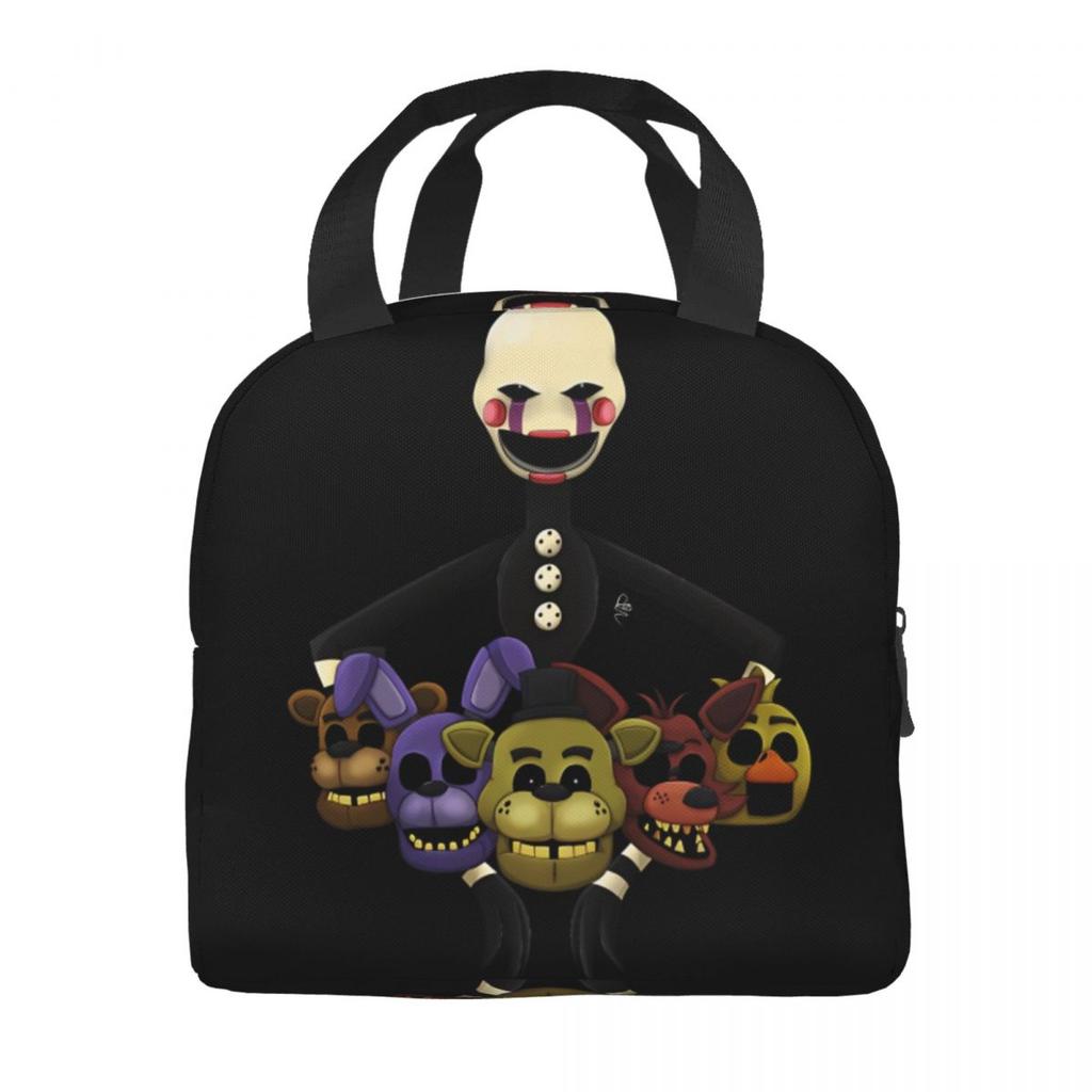 FNAF At Freddys Product Insulated Lunch Bag For Picnic Food Storage Bag Leakproof Thermal Cooler Lunch Boxes