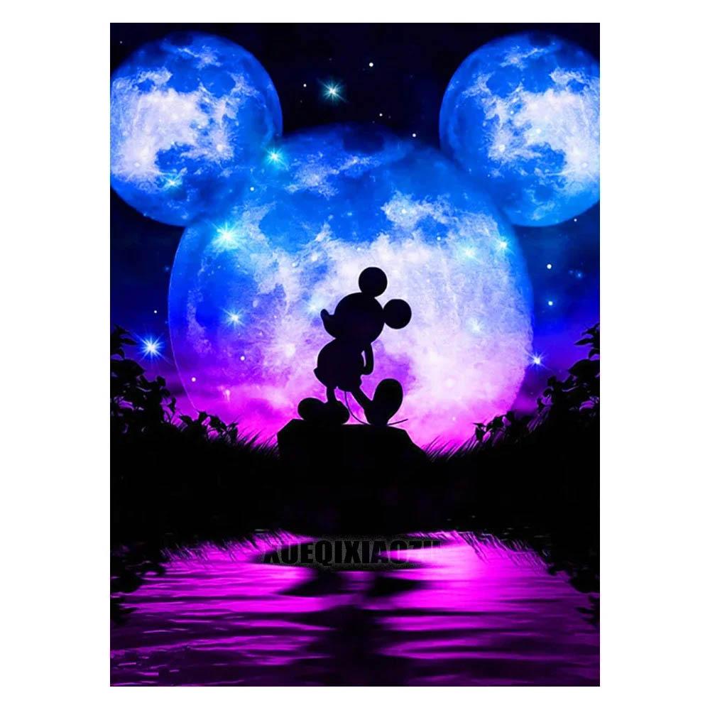 Diamond Painting Disney Moon Princess Mosaic Embroidery Diamond Puzzle DIY Rhinestone Children's Room Decoration Gift