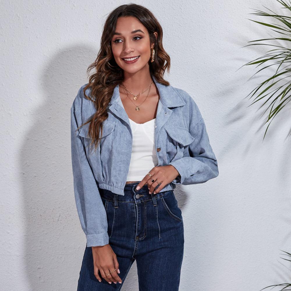 

GMXIA Женские модные повседневные однотонные блузки и рубашки-поло с длинным рукавом с принтом XL синий