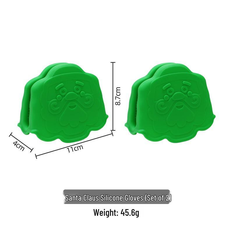 

ZISIZ Christmas Heat Resistant Oven Mitts