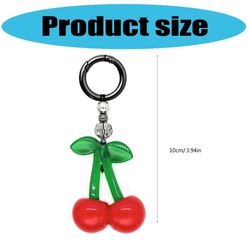 Elegant Heart/Mushroom/Bowknot/Cherry Pendant Beaded Keychain With Alloy Charm Accessories For Bags Keys And Gifts