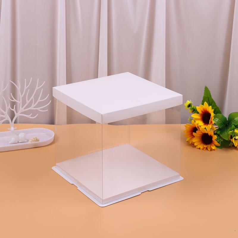 6-inch Transparent Square Single-Layer Cake Boxes (5-pack)