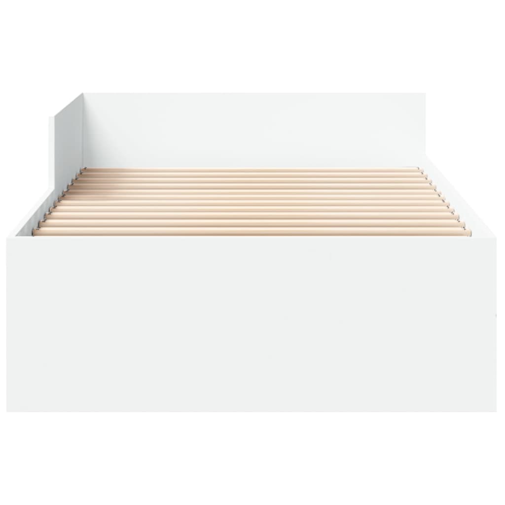 Bed Frame White 75 x 190 cm Particleboard