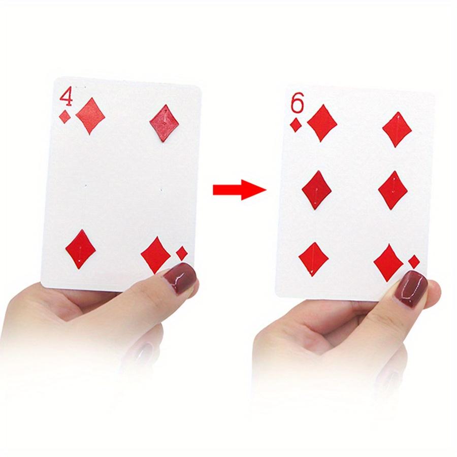 Magic Tricks Card Fantastic 4 to 6 Moving Point Card for Magician Cards Magic Gimmicks Close Up Magic Props JXB