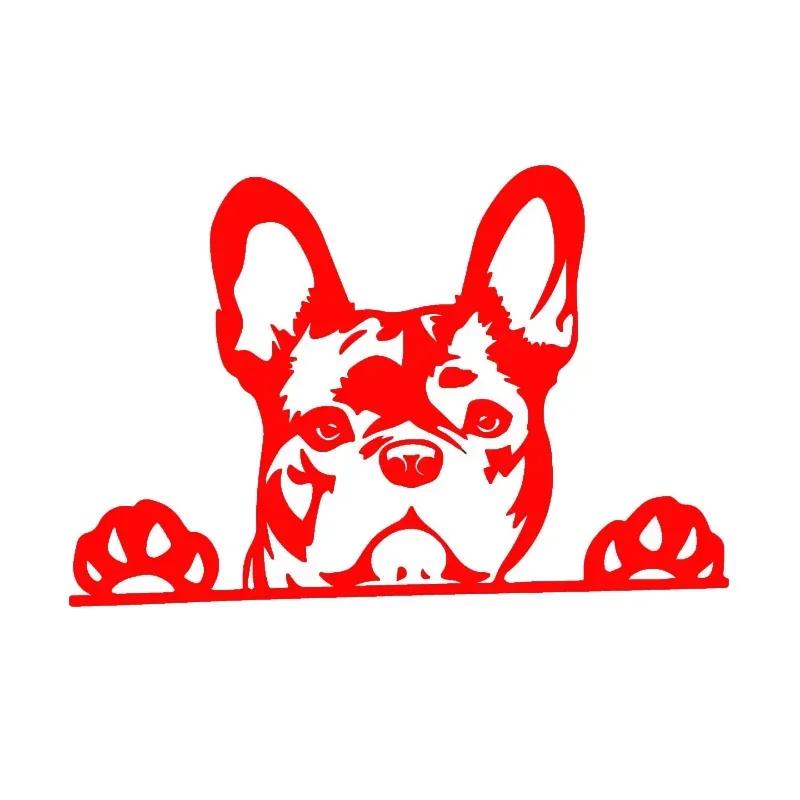 Autoaufkleber Pfoten hoch Französische Bulldogge Frenchie Bully Hund Dekoration Vinyl Aufkleber Reflektierend Laser 3D Autoaufkleber Auto Styling