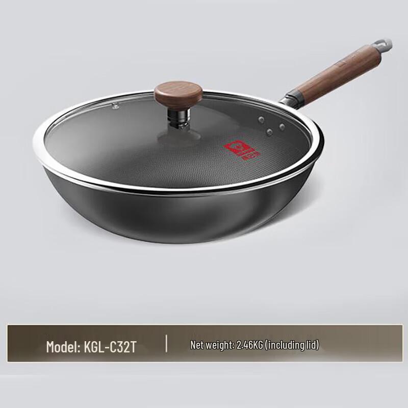 

KOBACH 32cm 304 Stainless Steel Non-stick Stir-fry Wok