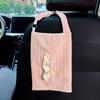 Creative French-Style Fabric Hanging Car Tissue Box, Adjustable Napkin Holder