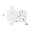 1 To 4 Adapter Flat Pin Plug AC Outlet Extender 180 Degree Rotary Plug Power Socket with 2 USB Adapter Charging Socket