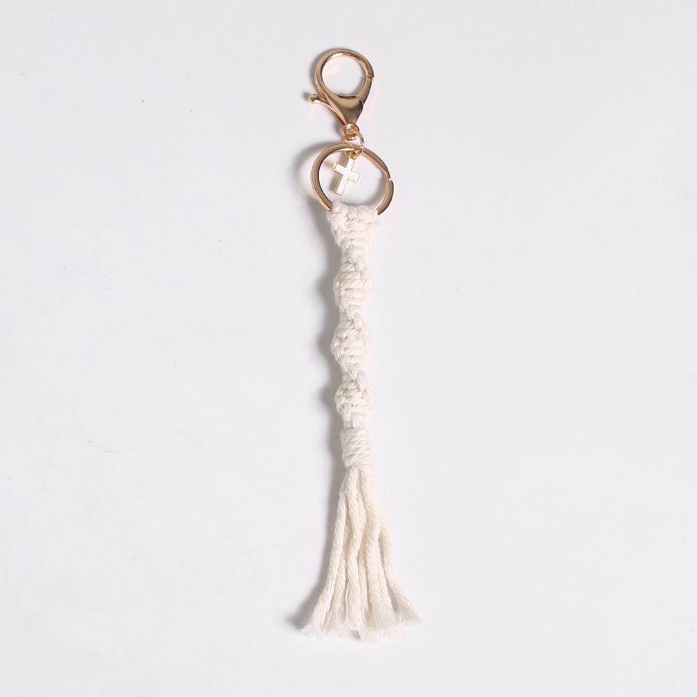 Nordic Handmade Cotton Rope Woven Keychain Pendant 21 cm / 8.26 in
