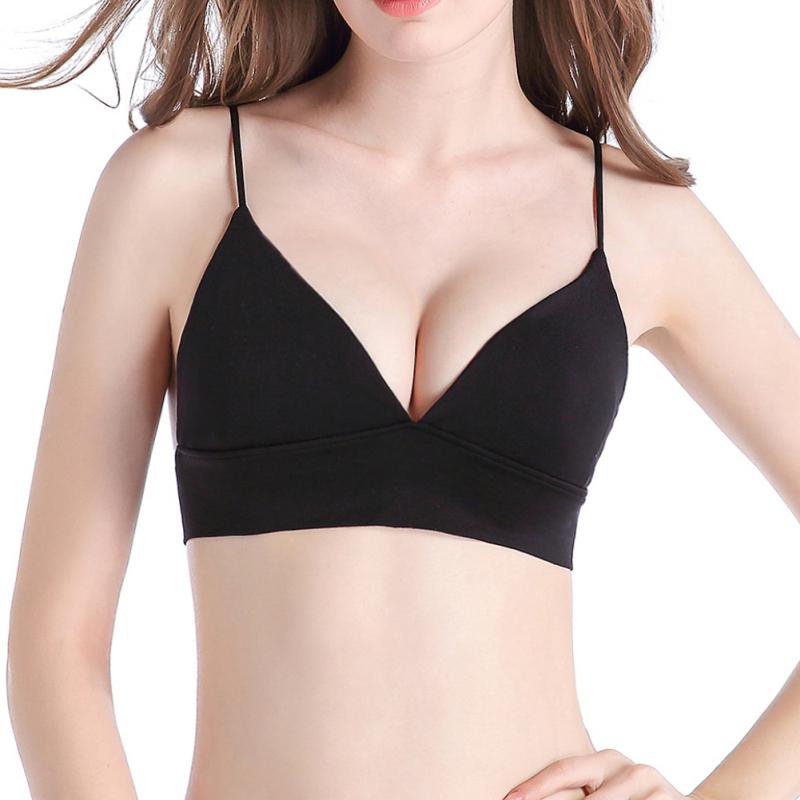 Pevná dámská bezešvá podprsenka s vycpávkou, pružná, sexy, ležérní