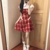 College style fake two-piece dress children's summer new design sense sweet fashion temperament princess short dress