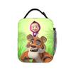 Kawaii M-Masha and Bear Insulated Lunch Bag Portable Lunch Container Thermal Bag Tote Lunch Box Work  Travel Men Women