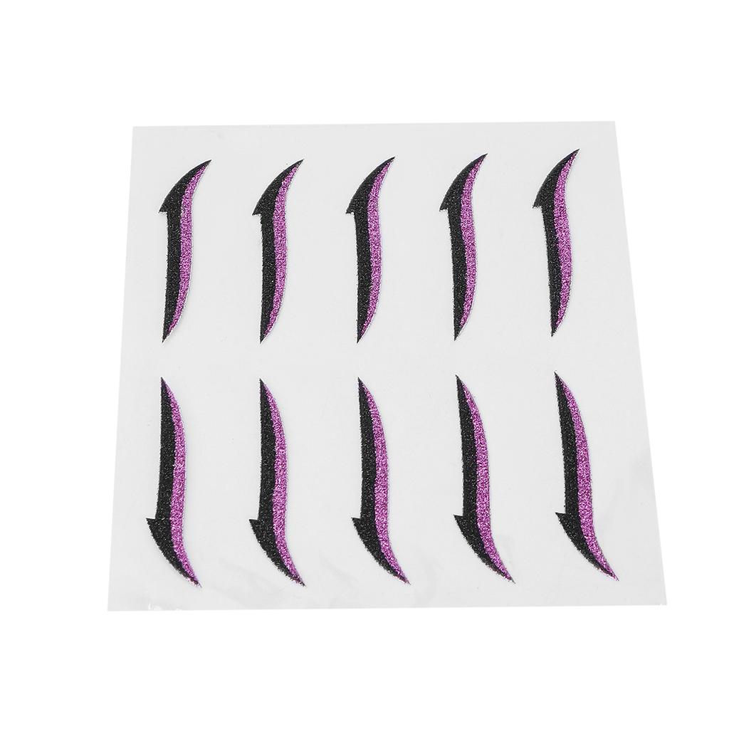 Eyeliner Stickers Colorful Reusable Waterproof Self Adhesive Eyeliner Stickers for Weddings Dance PartiesPurple