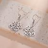 LIKGREAT Curled Lotus Earrings Zen Peace Symbol Earrings Meditation Yoga Stainless Steel Jewelry Christmas Spiritual Gift