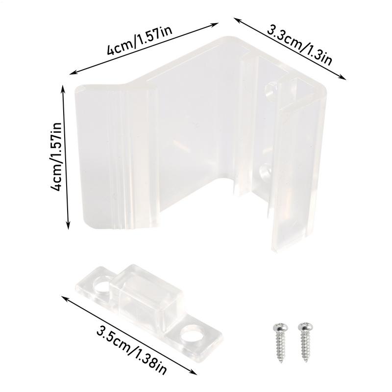 Closet Door Latch Mirrored Closet Catch Sliding Door Lock Shock Absorption Interior Hardware Safety Replacement Accessories For