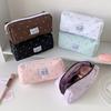 Korean Style Ins Style Portable Cosmetic Bag Large Capacity Travel Makeup Pouch Student Stationery Bag