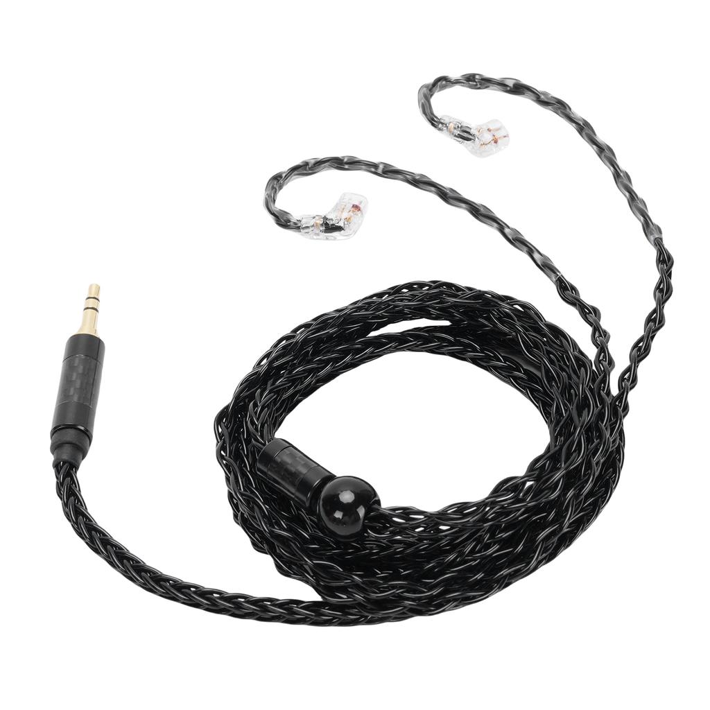 Earphone Cable Fit for ZS10 PRO AS10 PRO X 16 Cores Silver Plated OFC 3.5MM To QDC 2 Pin Headset Earphone Cable