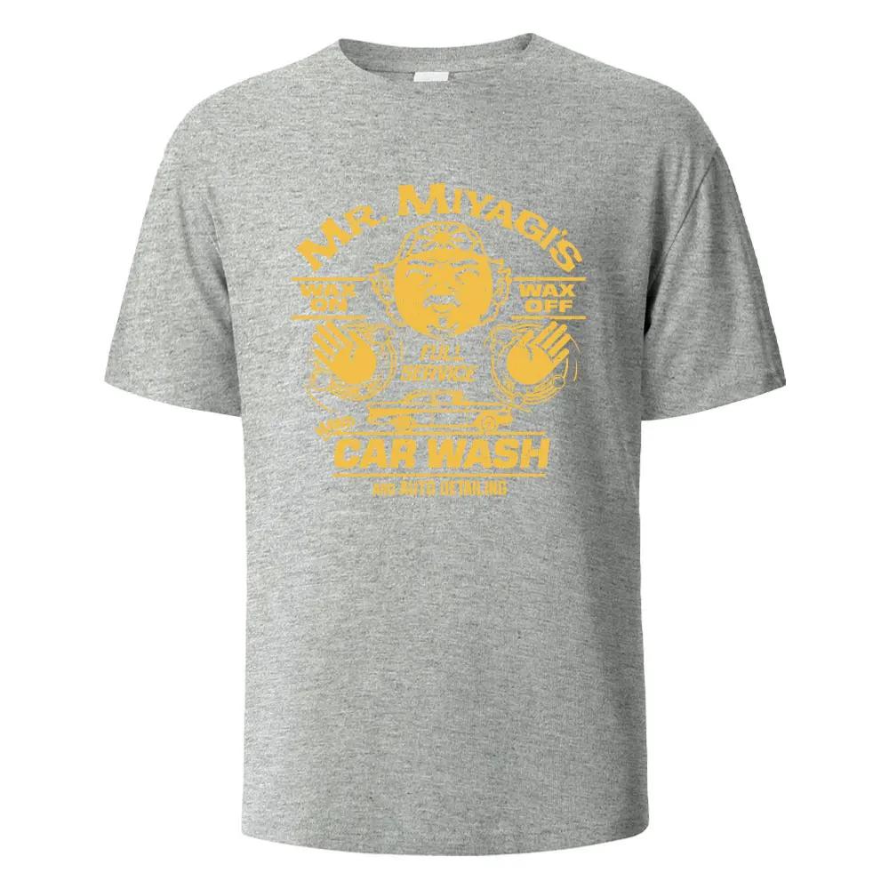 Men's Printed T-Shirt Mr.Miyagis Funny Graphic 100% Cotton Oversize Shortsleeved Tees For Men Women Summer Fashion Casual Tops