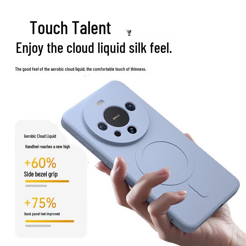 KEKLLE Skin-Friendly Liquid Silicone Magnetic Phone Case for Huawei Mate Series