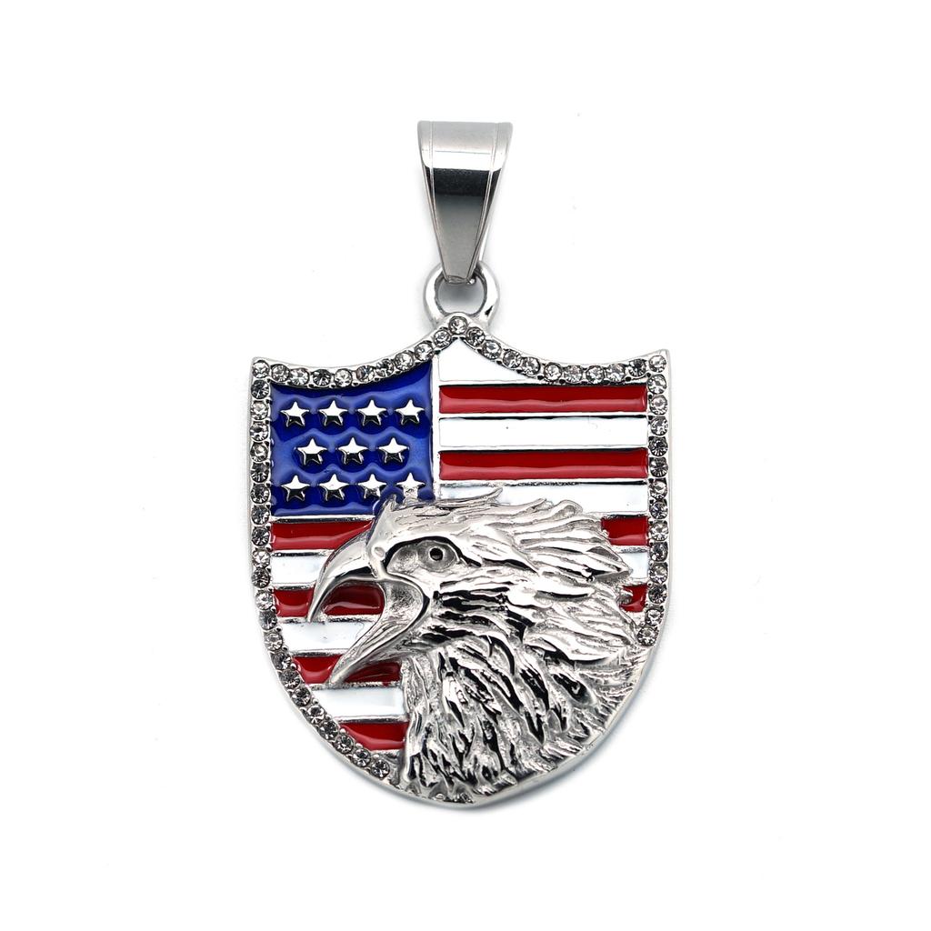 Pendant Hip Hop Hiphop Jewelry Flag Eagle Accessories Necklace