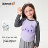 QQ DUCK Girls' Cat Graphic Long Sleeve T-Shirt