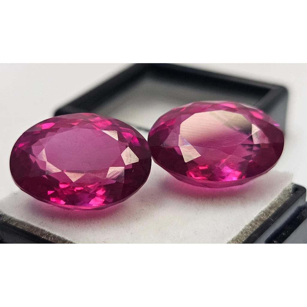 Natural Pink Sapphire Earring Oval Cut 30 Ct Pair Fabulous Loose Gemstone