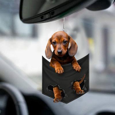 2D Hunde Hängeornament Niedlich Lustig Cartoon Anhänger Schlüsselanhänger Tieranhänger Auto Rückspiegel Rucksack Zubehör Acryl