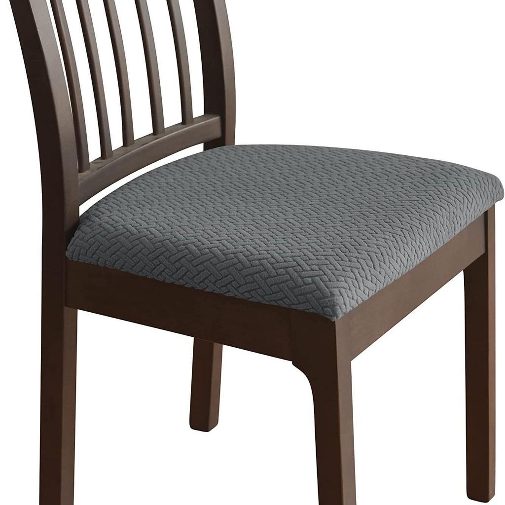 Plaid Jacquard Dining Chair and Cushion Cover Set - All-Season Protection