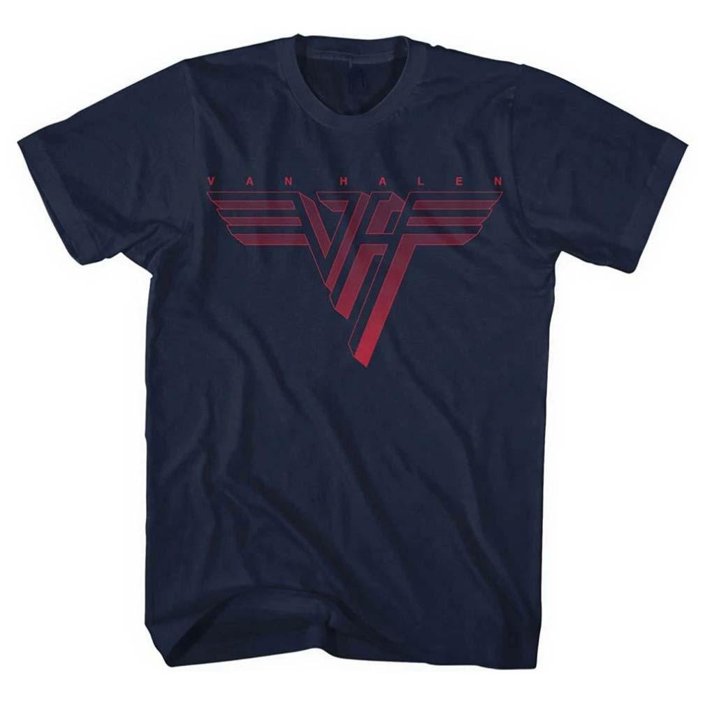 Men s Van Halen Classic Red Logo T-shirt Medium Navy L