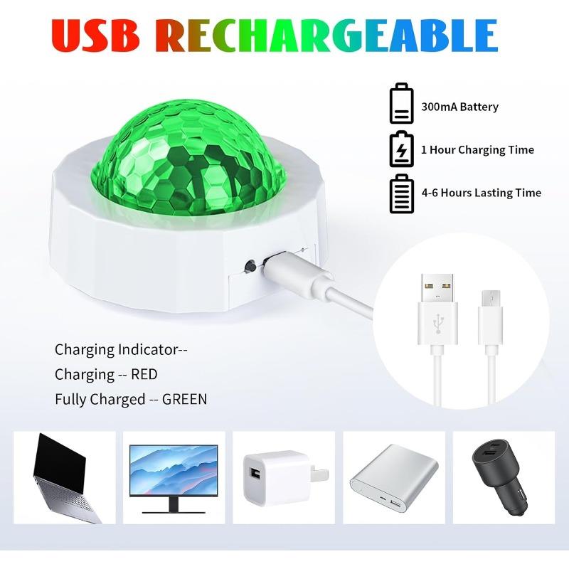 Xiaomi Car Disco Ball Rechargeable Battery Mini Disco Ball for Car Music Sound Activated Multicolor Car Disco Lights Inside Your Car